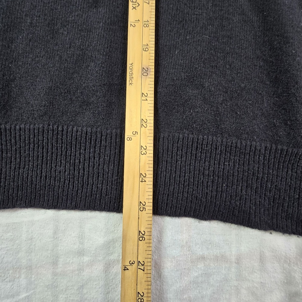 Polo Ralph Lauren Sweater Men 100% Lambswool V-Neck Purple Pony Logo Black L - Picture 5 of 13